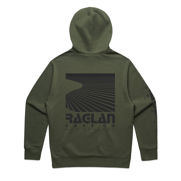 Raglan Surf Co Mens Block Relaxed Pullover Hood