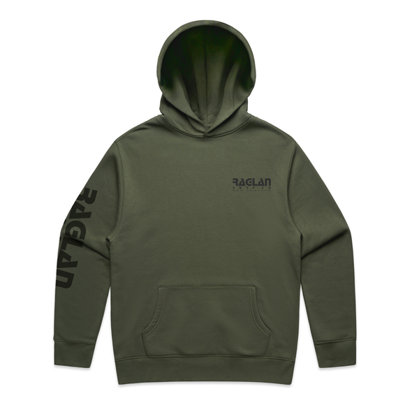 Raglan Surf Co Mens Block Relaxed Pullover Hood